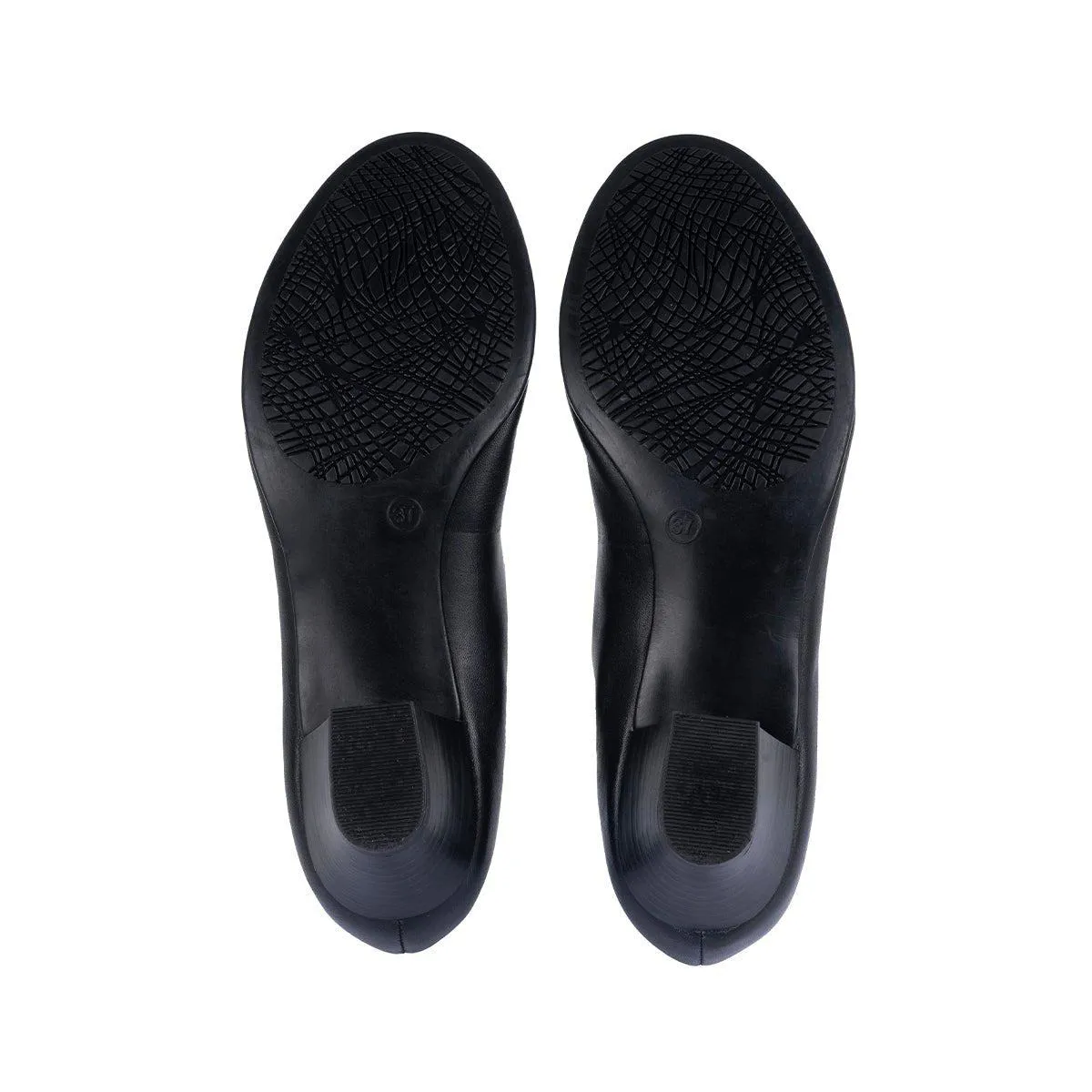 5Th Avenue High-Heel Shoes Leather Black Colour For Women