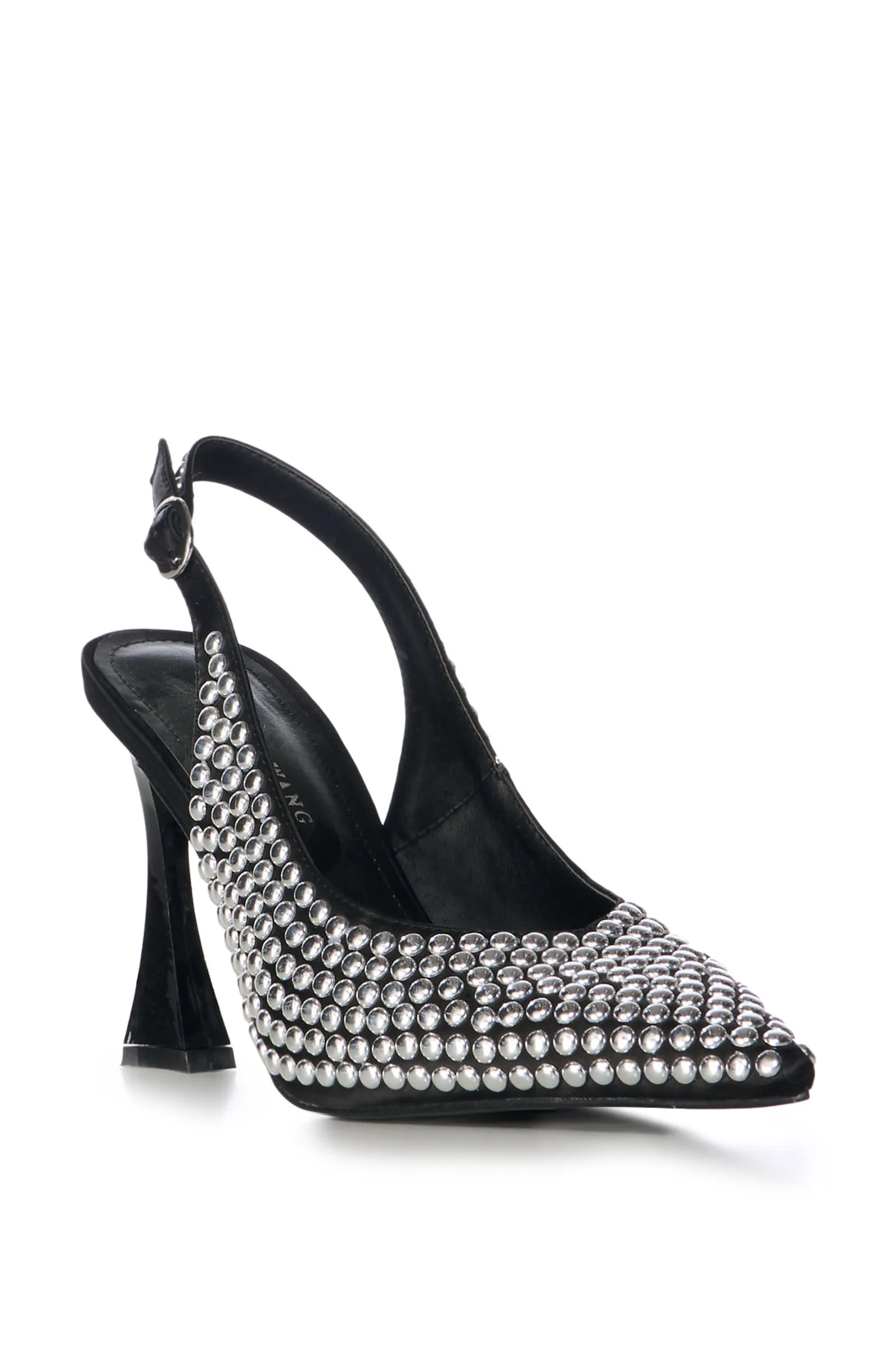 ALMIDA-BLACK STUDDED SLINGBACK PUMP