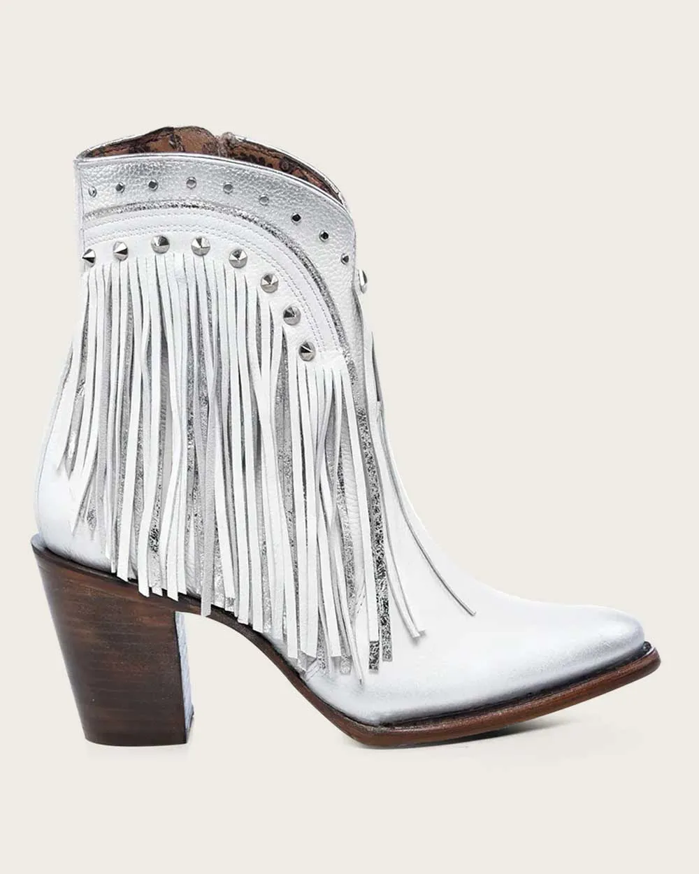 Ankle white bootie