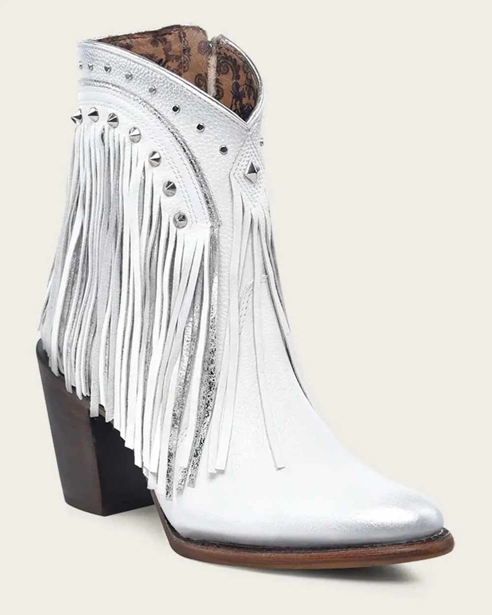 Ankle white bootie