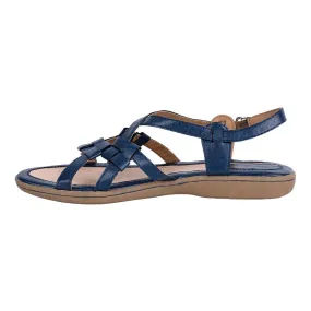 B.O.C Strap Flat Sandals Leather Blue Colour For Women