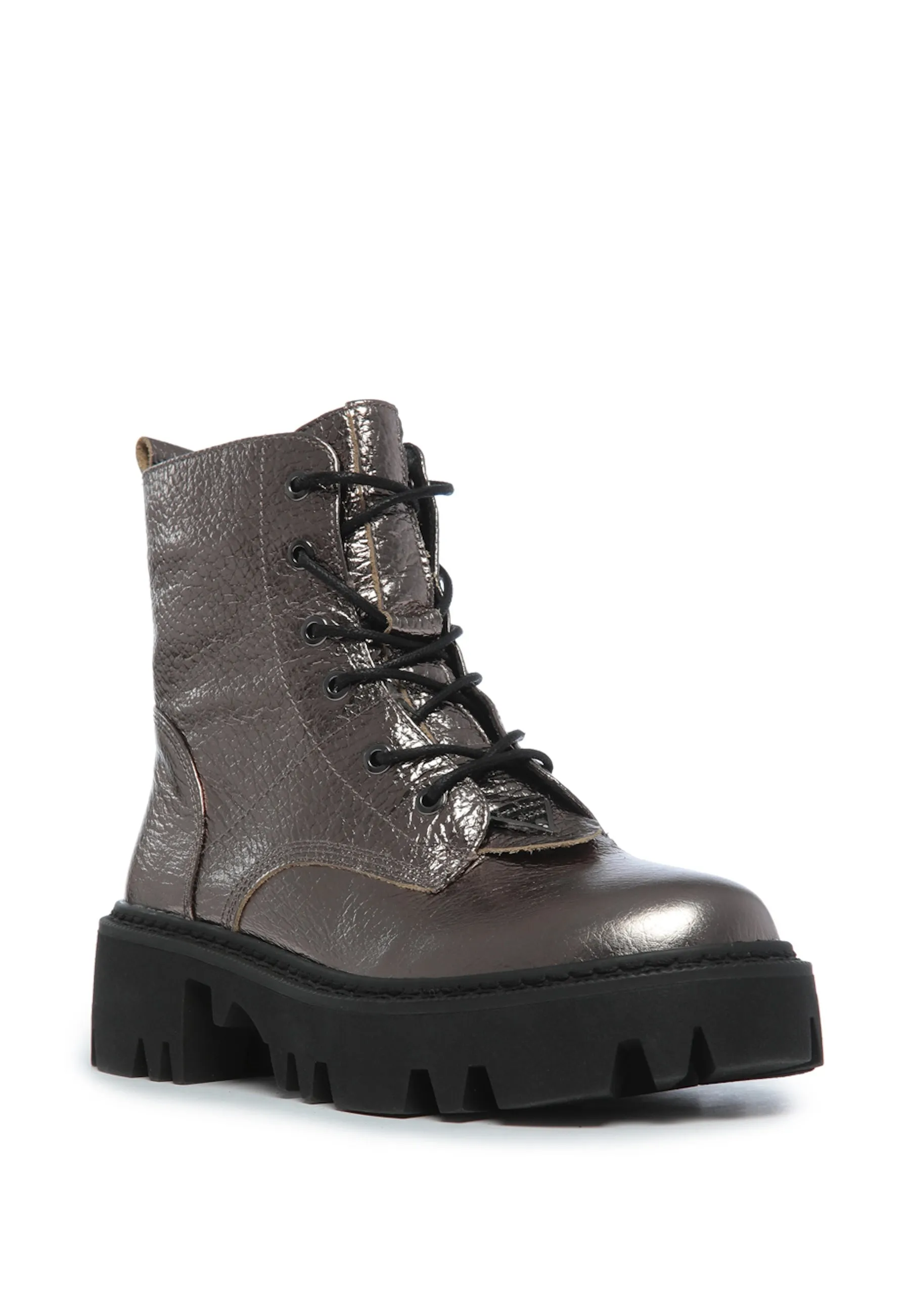 Bronze Women’s Combat Boots - Stylish & Rugged