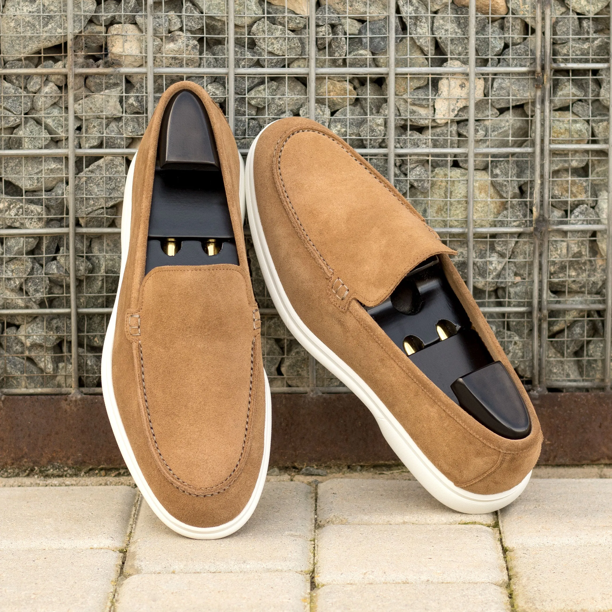 Camel Suede Casual Loafers