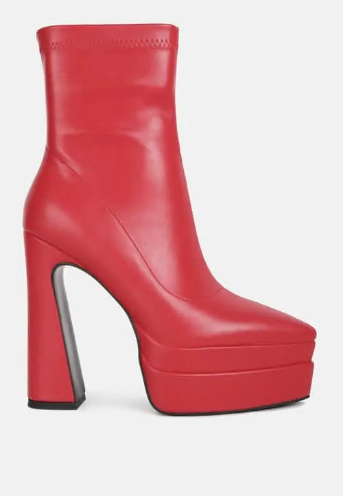 Dextra Stylish High-Platform Ankle Boots