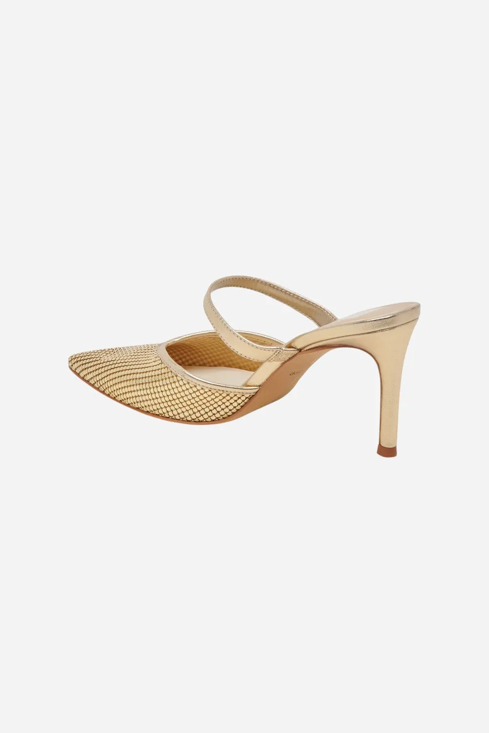 Dolce Vita Kanika Mesh Heels in Metallic Gold