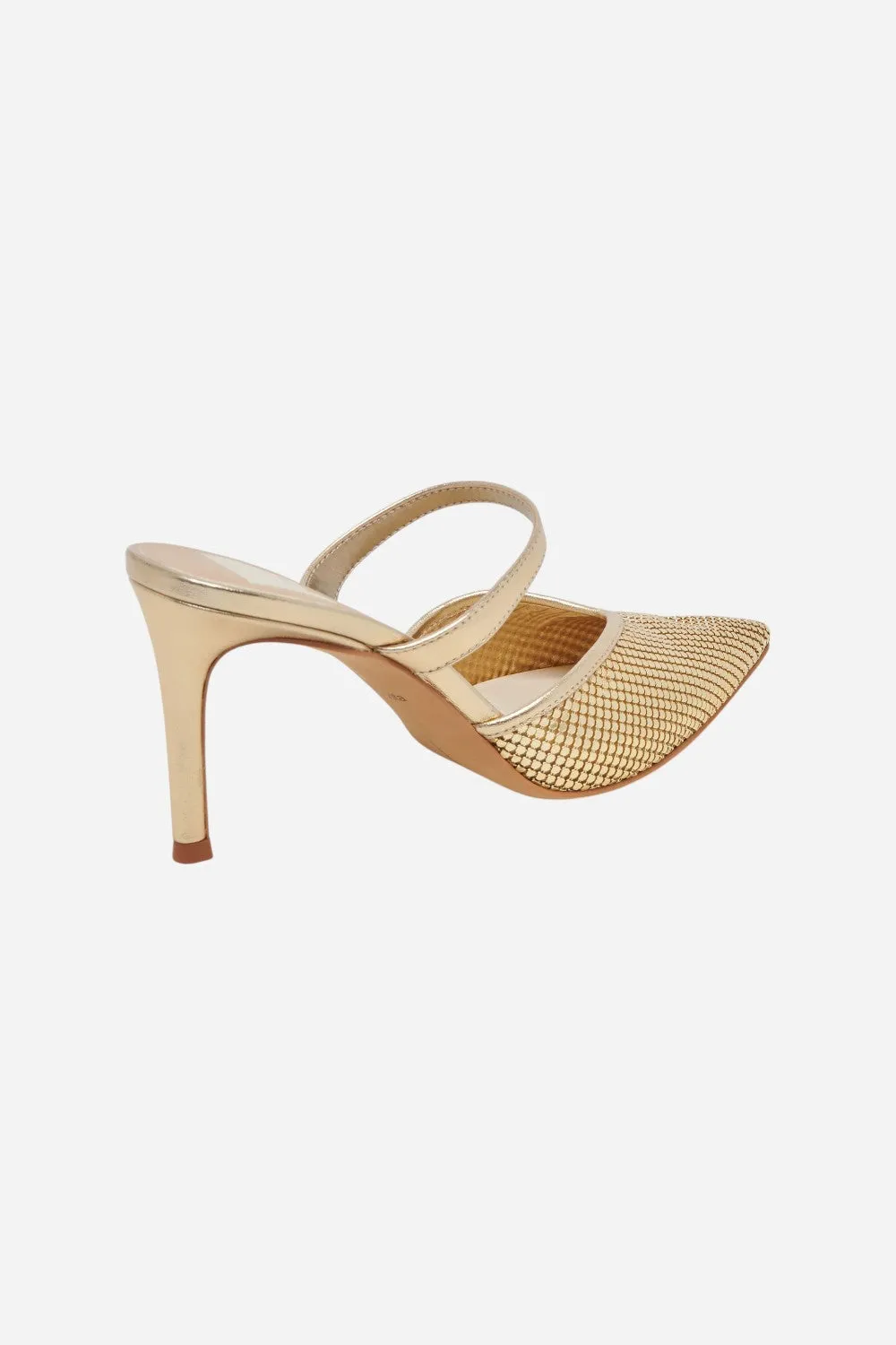 Dolce Vita Kanika Mesh Heels in Metallic Gold