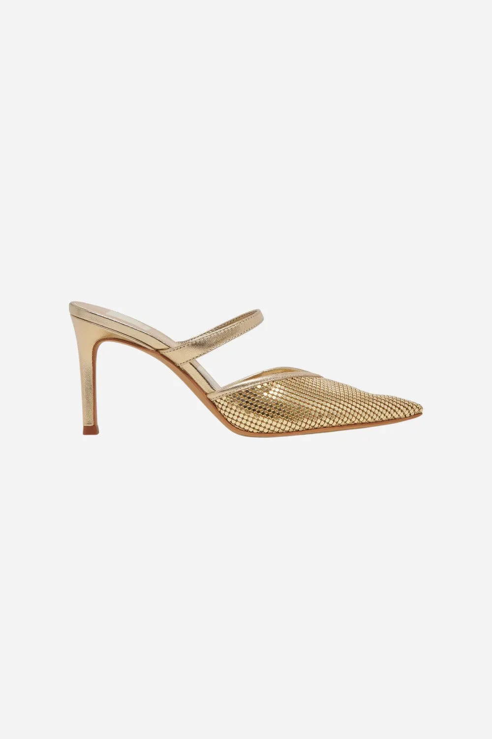 Dolce Vita Kanika Mesh Heels in Metallic Gold