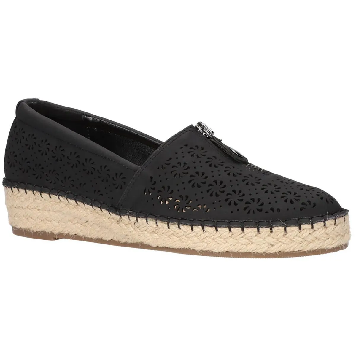 Easy Street Womens Zenon Faux Leather Espadrille Loafers