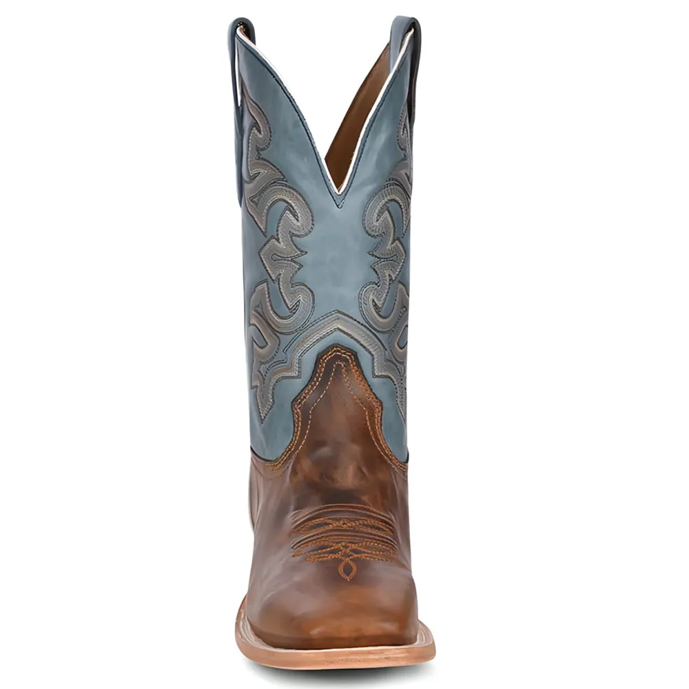 Embroidered Wide Square Toe Cowboy Boots