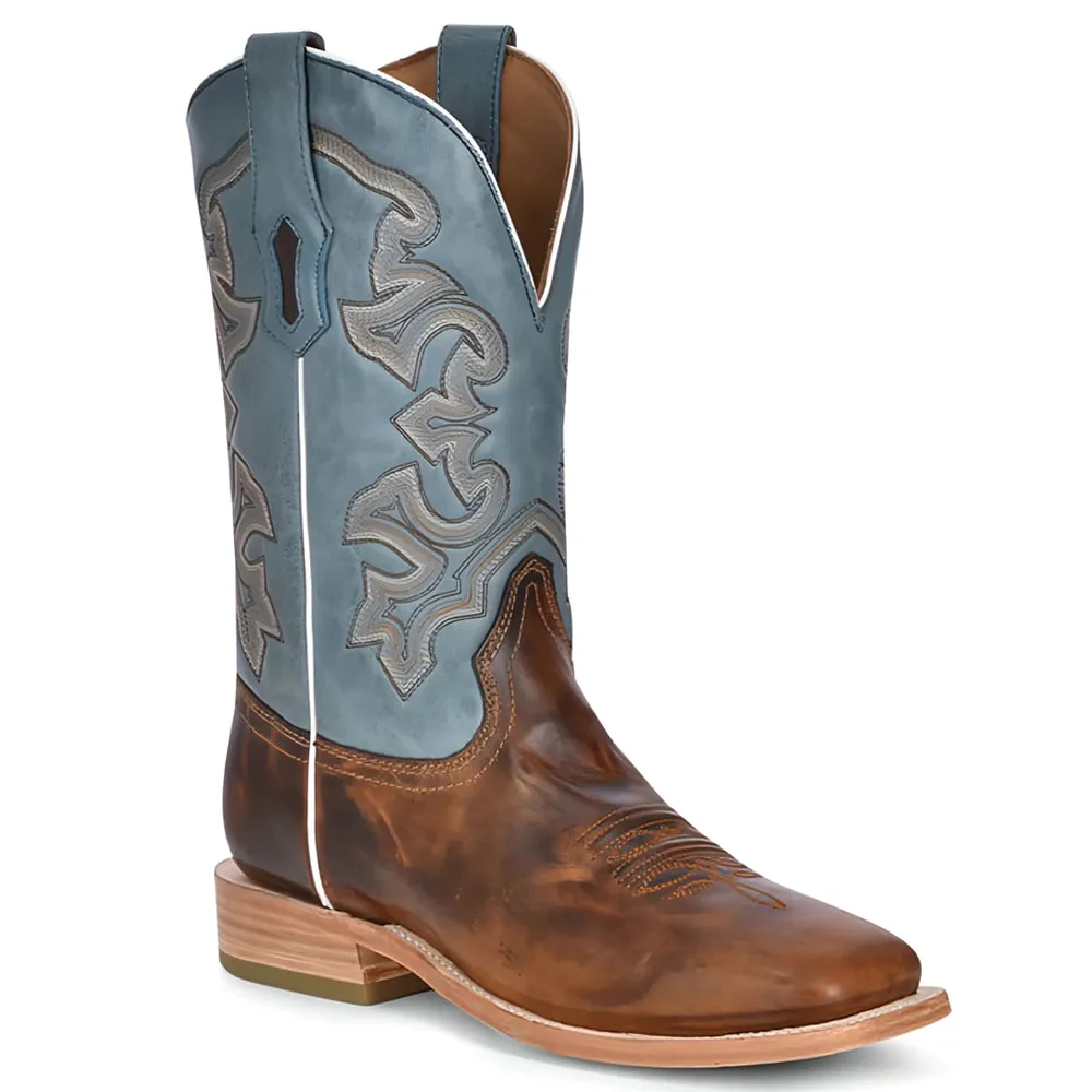 Embroidered Wide Square Toe Cowboy Boots