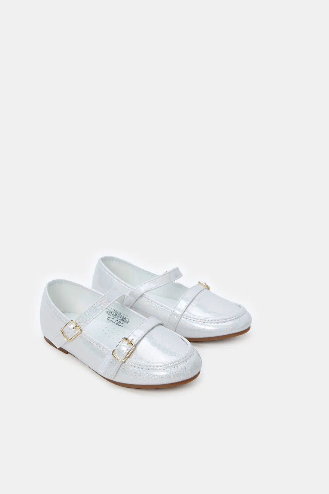 Girls White Patent Loafer