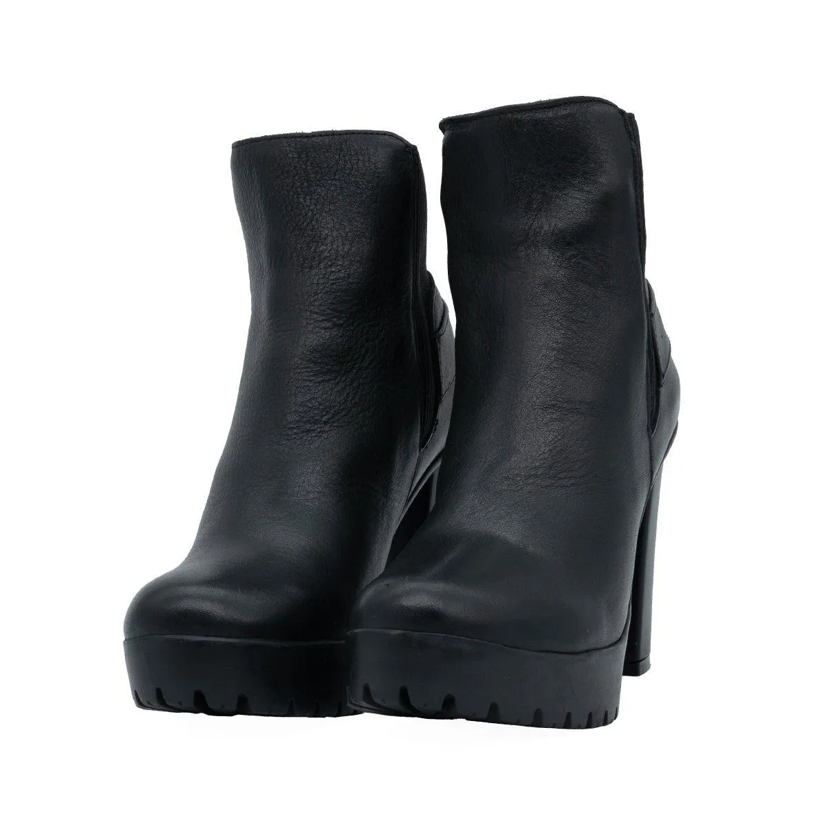 Harley Davidson Heel Ankle Boots Leather Black Colour For Women