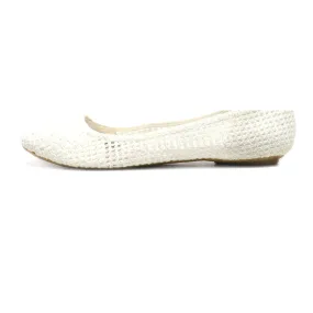 Impo Stretch Ballerinas Fabric White Colour For Women