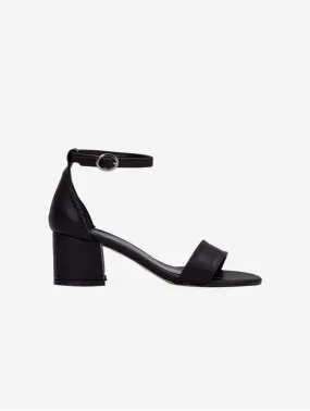 Iva Vegan Leather Low Heel | Black