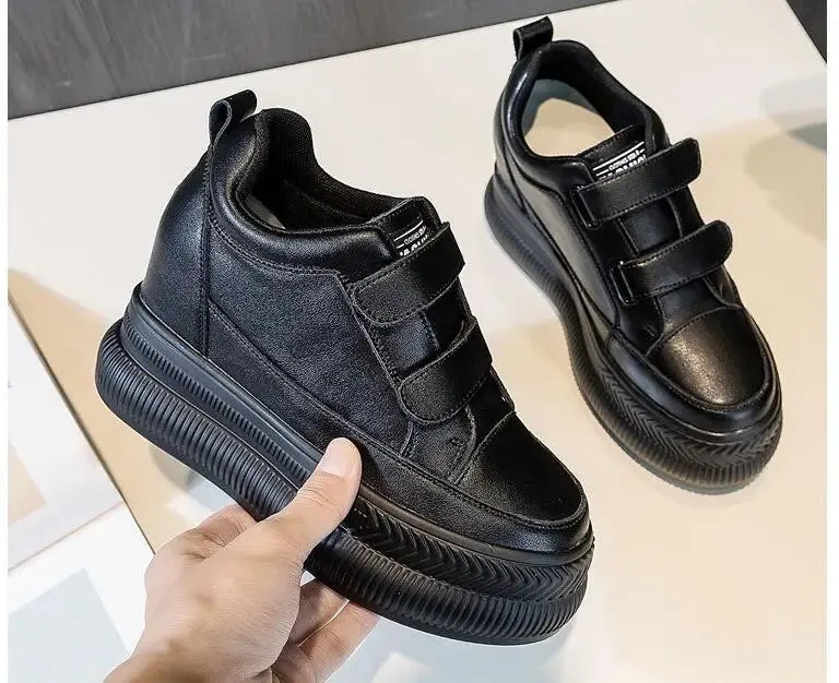 Joskaa 2024 New Black Platform Sneakers Comfortable