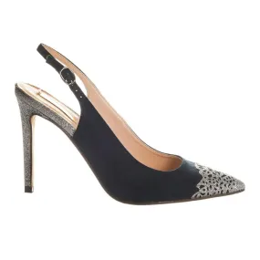 Karlie Diamante Trim High Stiletto Heel Sling Back Shoe