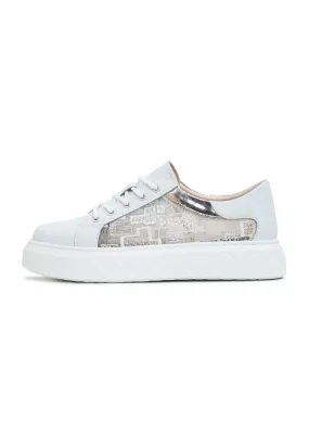 Leather Platform Sneakers Nancy - White