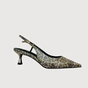 Lola Cruz Leopard Kitten Heels