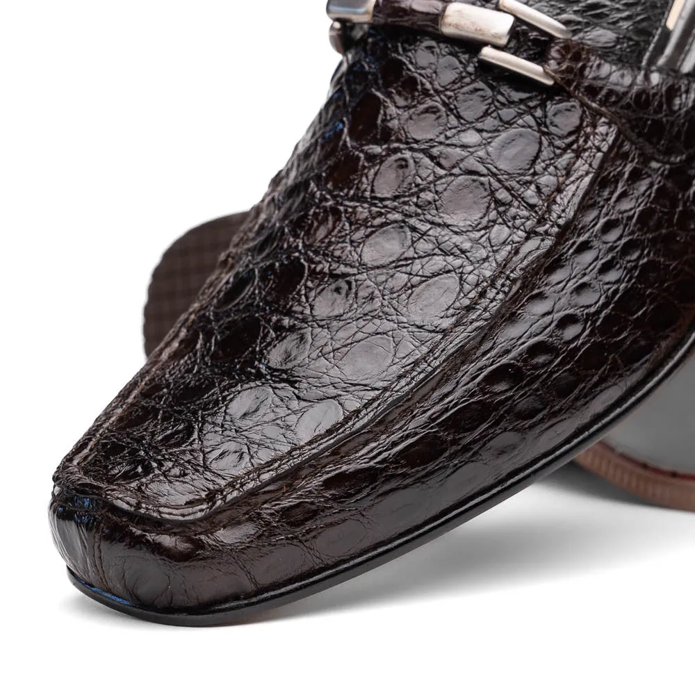 Marco Di Milano Fabro Brown Caiman Loafers