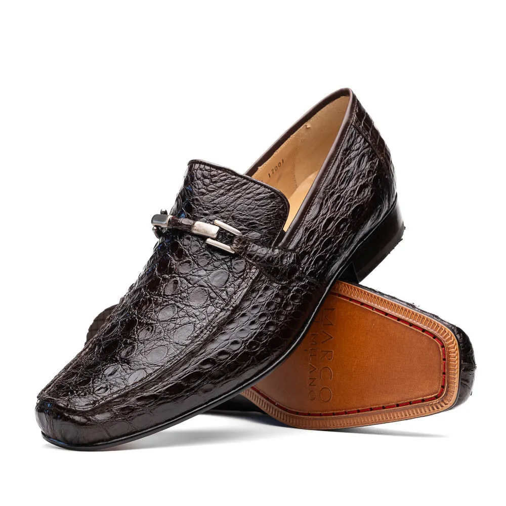 Marco Di Milano Fabro Brown Caiman Loafers