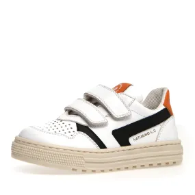 Naturino Girl's & Boy's Ceonia Sneakers - White/Black/Orange