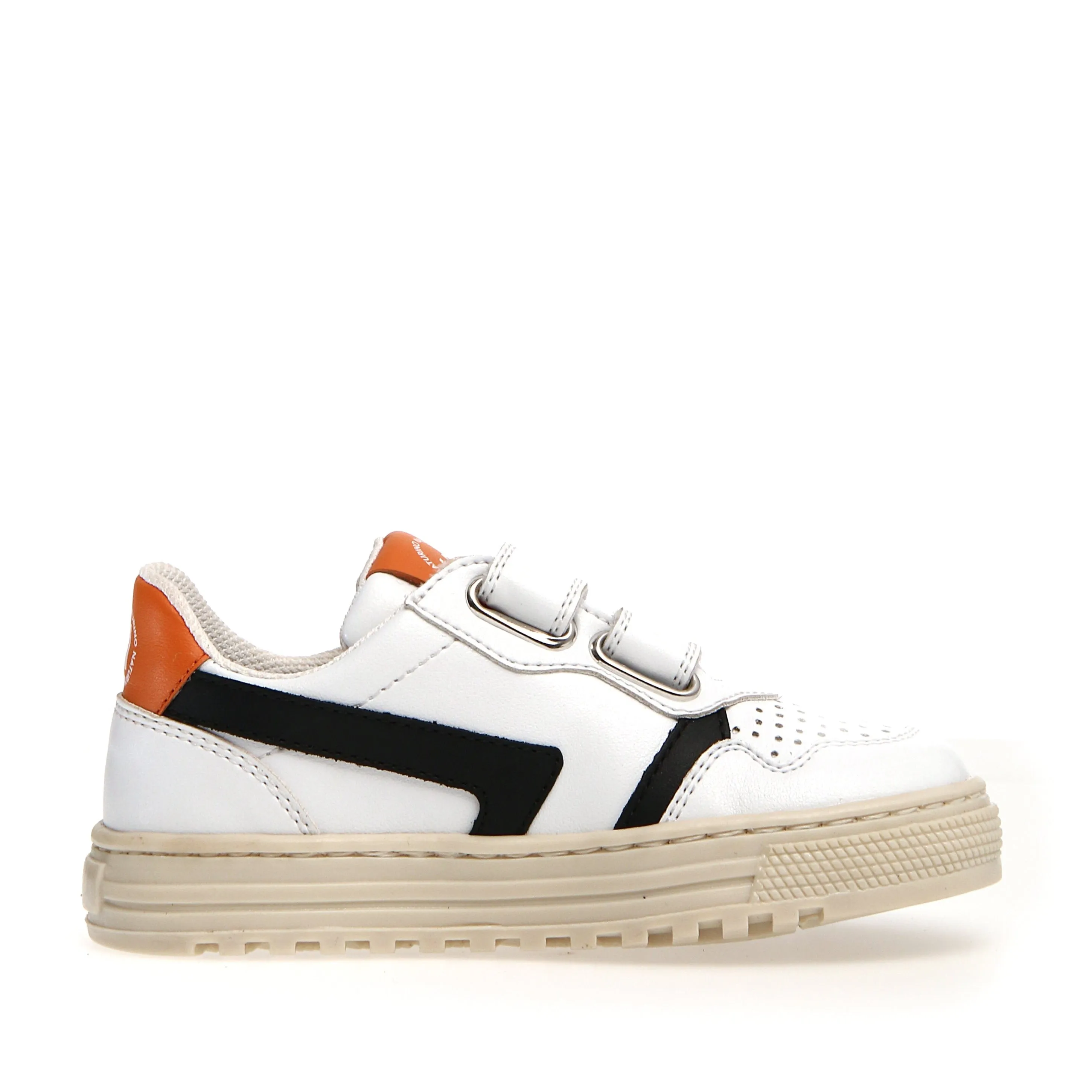 Naturino Girl's & Boy's Ceonia Sneakers - White/Black/Orange