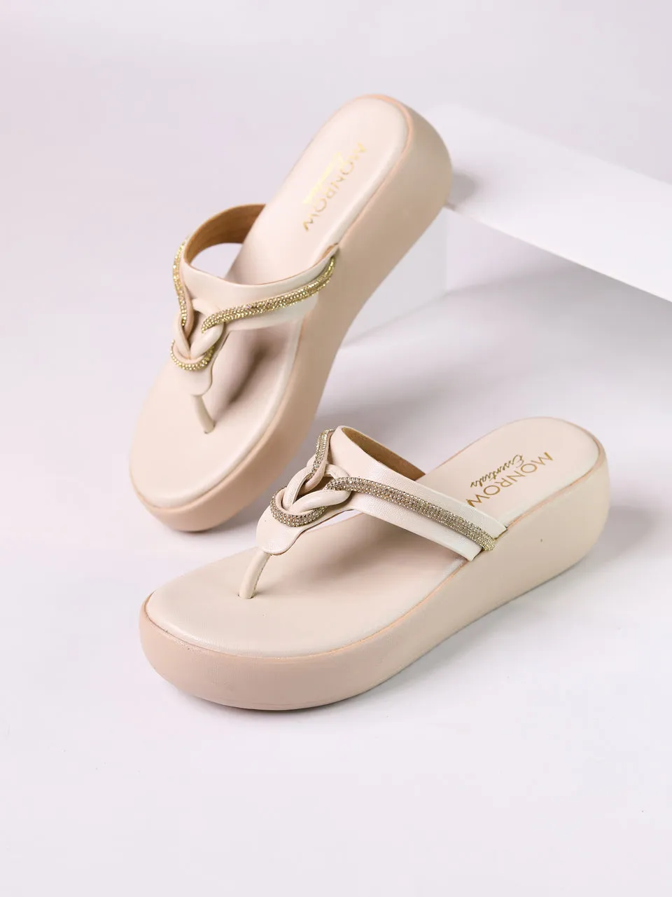 Ottilie Cream Flatform Heels