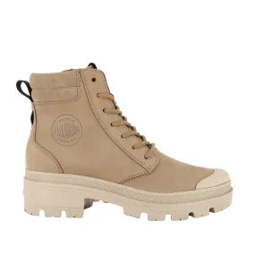 Palladium Women's Pallabase Hi Cuff WP in Ochre Tan