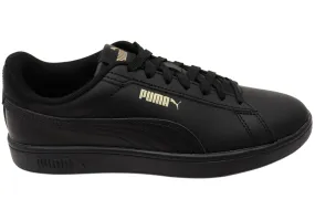 Puma Mens Smash 3.0 L Comfortable Black Lace Up Sneakers