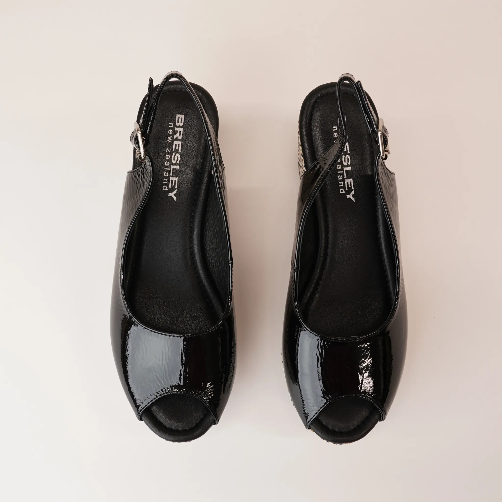 Sabyne Black Patent Wedges