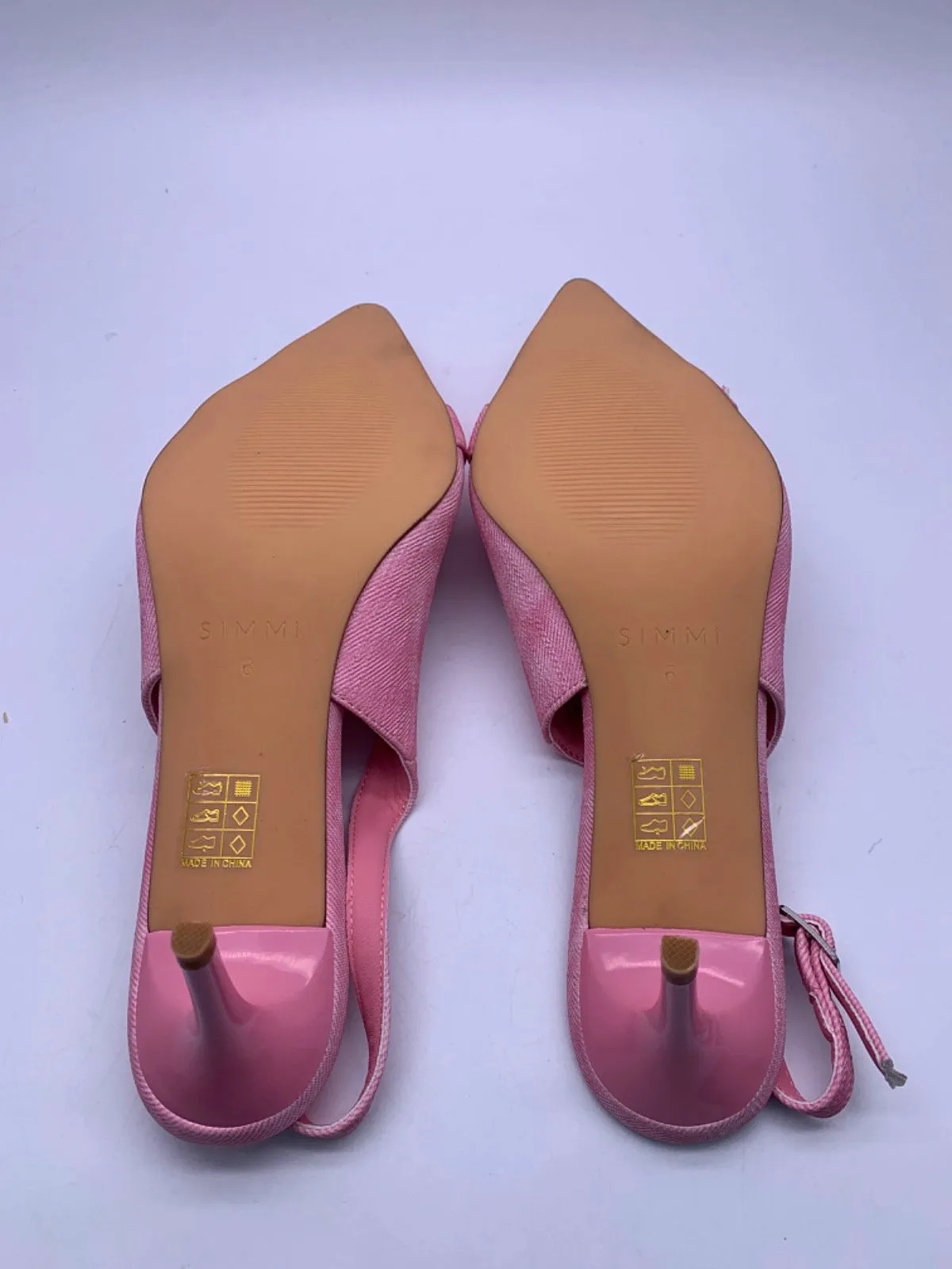 Simmi Pink Huxton-4 Slingback Heels UK 6