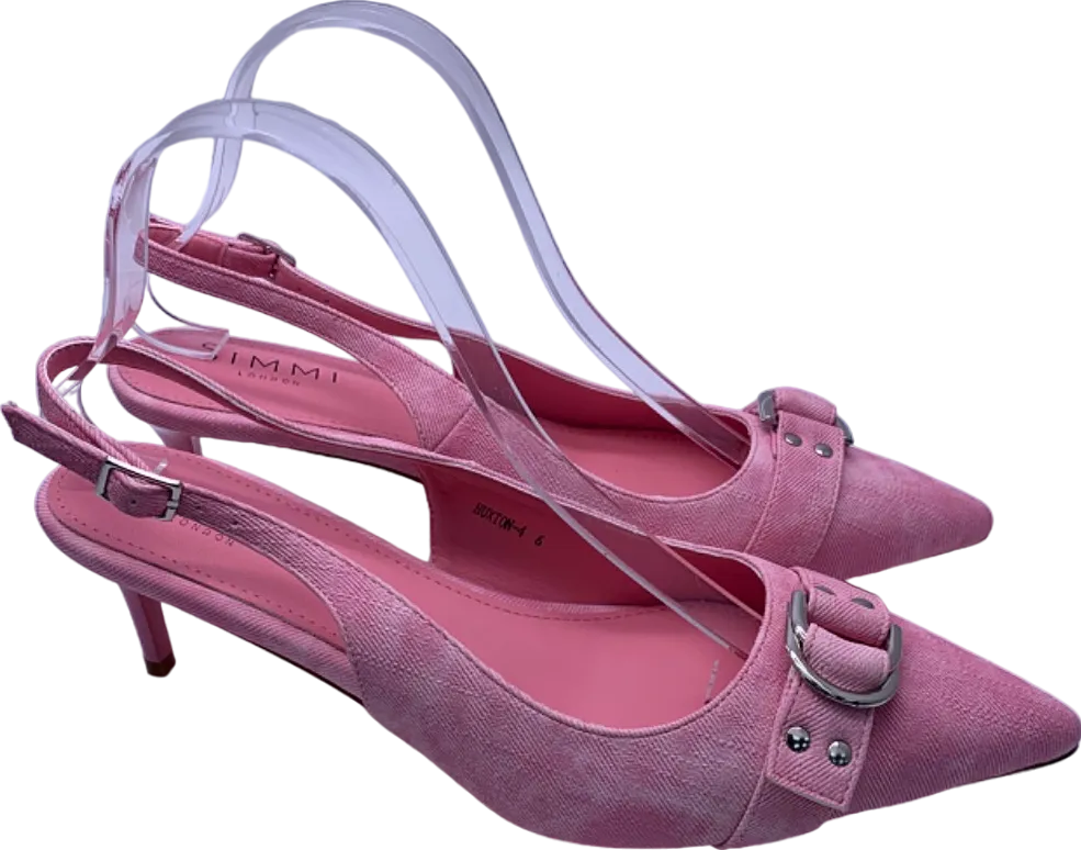 Simmi Pink Huxton-4 Slingback Heels UK 6