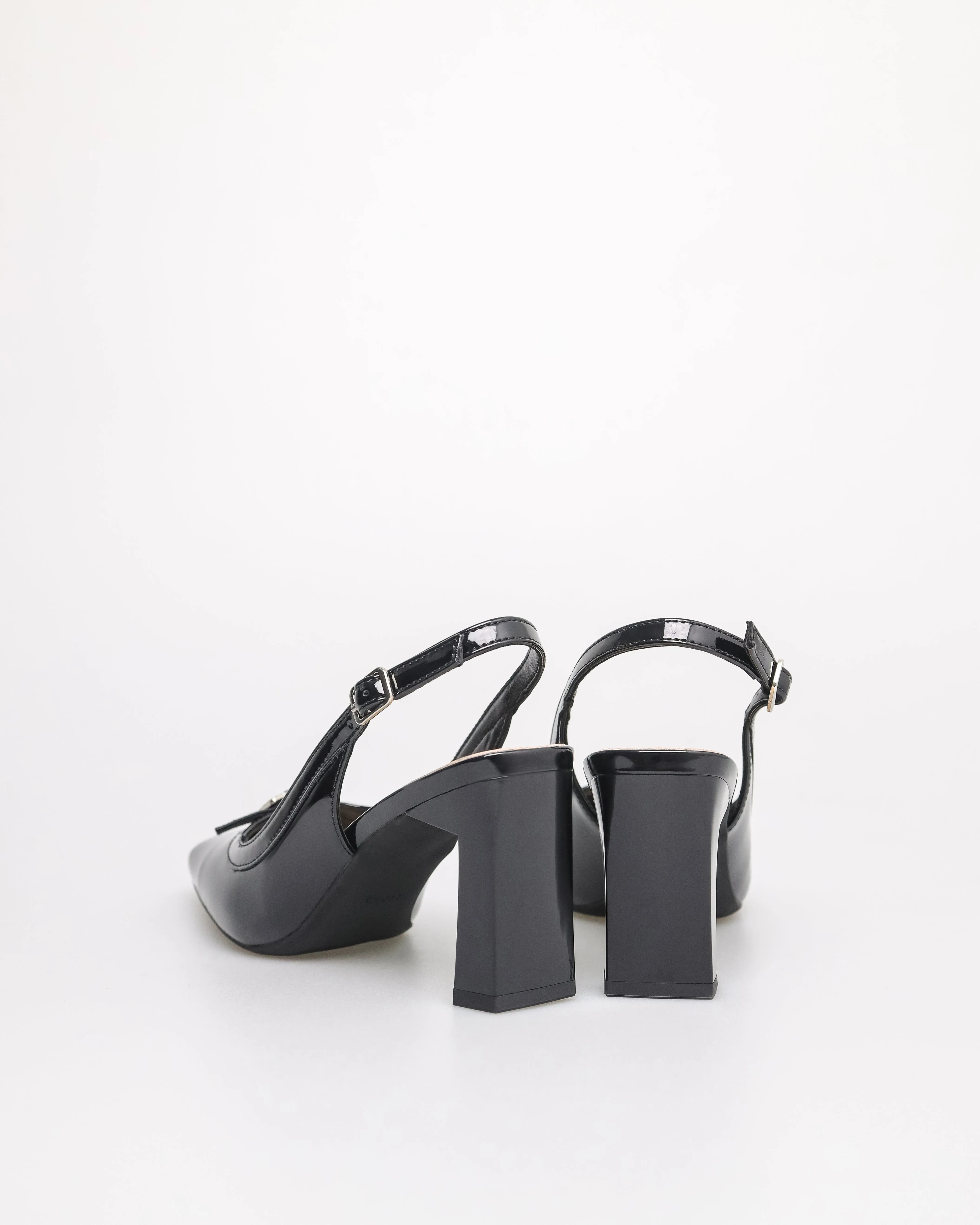 Tomaz NN412 Ladies Ballerina Slingback Heels (Black)