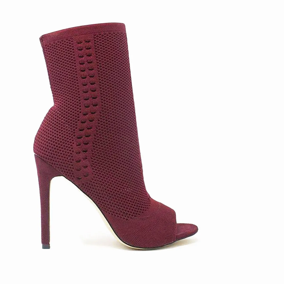 Valencia Knitted Peep Toe Ankle Boot