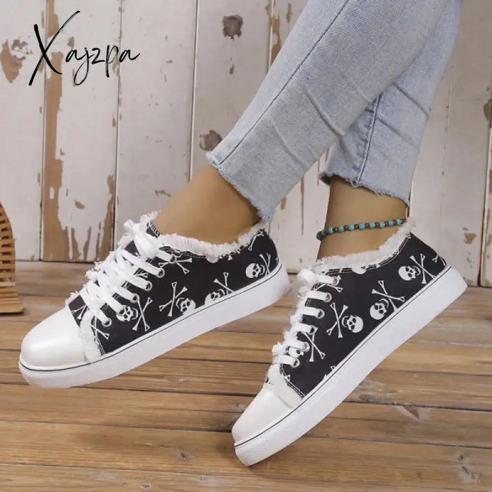 Xajzpa - Halloween Yellow Casual Daily Patchwork Printing Round Comfortable Shoes