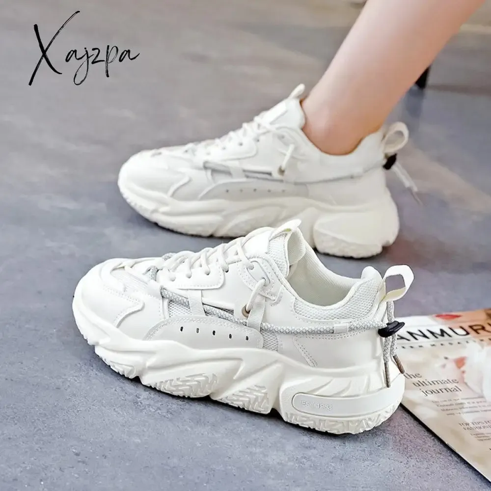 Xajzpa - Women's Platform Sneakers Vulcanized Shoes Fashion Spring Comfortable Casual Outdoor Running Shoes Female Zapatos Mujer