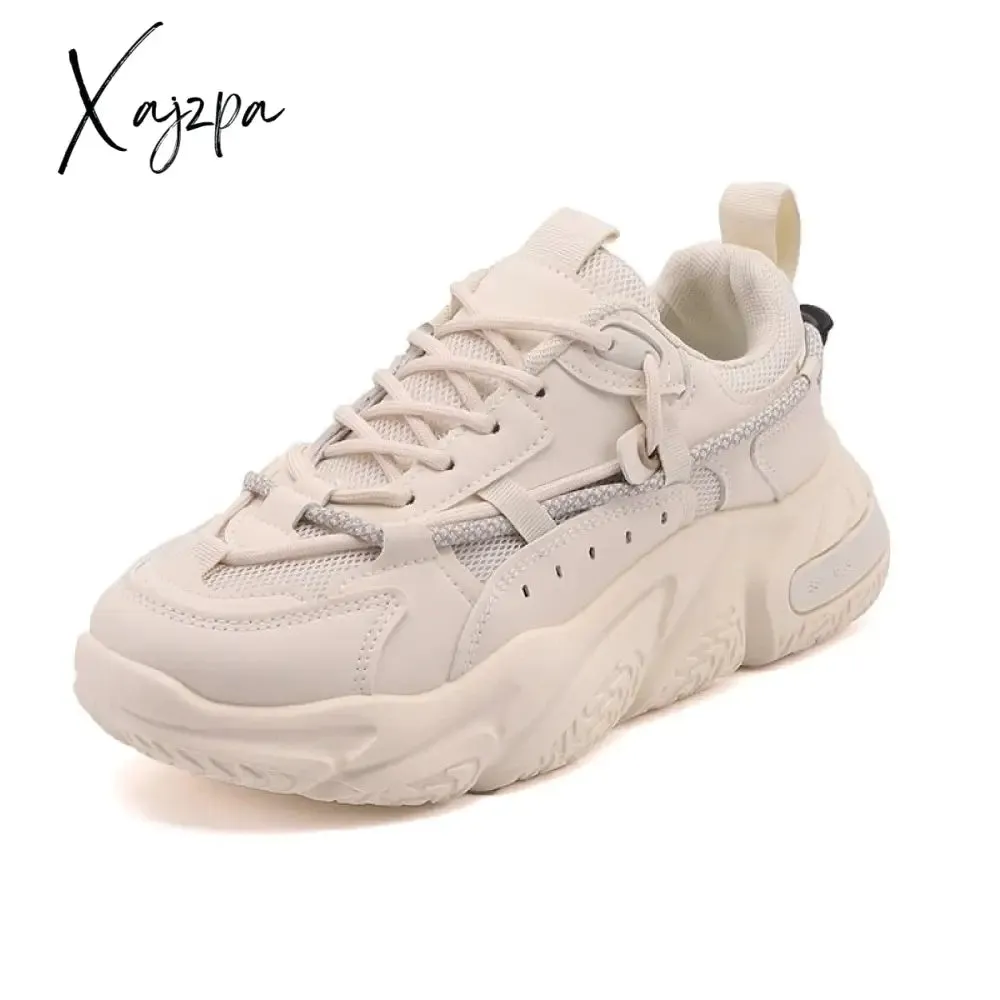 Xajzpa - Women's Platform Sneakers Vulcanized Shoes Fashion Spring Comfortable Casual Outdoor Running Shoes Female Zapatos Mujer